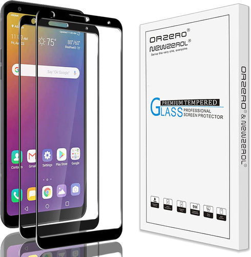 Orzero (2 Pack) Tempered Glass Screen Protector Compatible for LG Stylo 5, Stylo 5v 9 Hardness HD Anti-Scratch Anti-Fingerprint Bubble-Free...