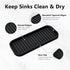Silicone Sponge Holder Kitchen Sink Organizer Tray Dish Caddy Soap Dispenser, Scrubber Spoon Holder,Dishwashing Accessories 2 Pack (Black)...