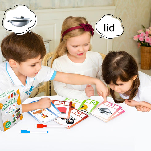 Sight Words Flash Cards, Phonics CVC Word Games, Kindergarten Sight Words Learning, Phonics Games for Reading and Spelling, Preschool Activities f...