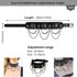 4Pcs Halloween Cool Steampunk Heart Shaped Rock Rivet PU Leather Choker Collar Necklace Punk Leather Necklaces Gothic Collar Necklace Halloween Co...