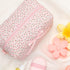 Quilted Makeup Bag, Floral Cosmetic Bag Cute Handmade Aesthetic Pink Toiletry Bag Flower Coquette Accessories Cotton Pouch for Women?Pink Medium?...