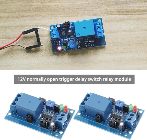The Lord of the Tools 2pcs DC 12V Delay Adjustable Timer Relay Delay Turn Off Switch Module with Timer Compatible with A-rduino for Automotive...