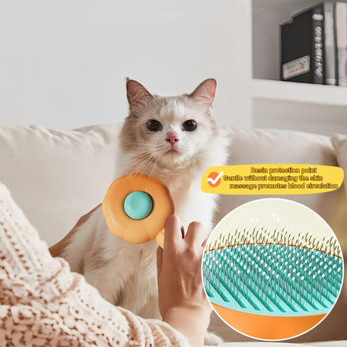 self cleaning cat brushcat combPet comb Cat comb pet brush Pet Self-cleaning needle comb pet hair remover pet comb (orange)...