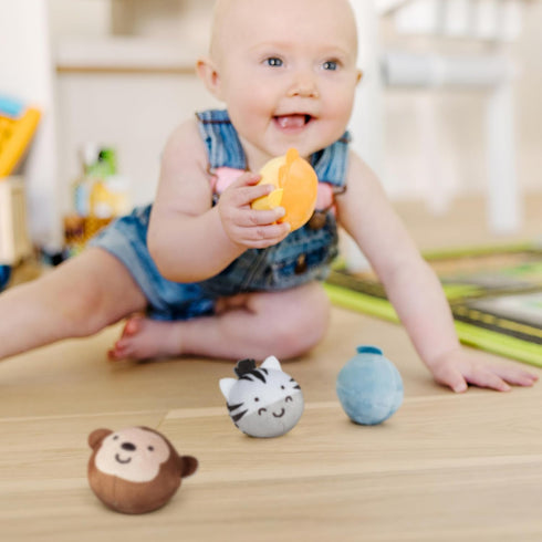 Melissa & Doug Rollables Safari Friends Infant and Toddler Toy (4 Pieces)...