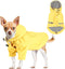 Dog Raincoat with Hood, Adjustable Pet Water Proof Lightweight Rain Jacket Poncho Puppy Rainwear for Small Medium Puppy (Yellow, XL)...