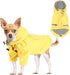 Dog Raincoat with Hood, Adjustable Pet Water Proof Lightweight Rain Jacket Poncho Puppy Rainwear for Small Medium Puppy (Yellow, XL)...
