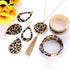 Statement Leopard Jewelry Set For Women Multi Leopard Leather Wrap Bracelet Teardrop Leather Earrings Long Tassel Round Pendant Necklace Set...