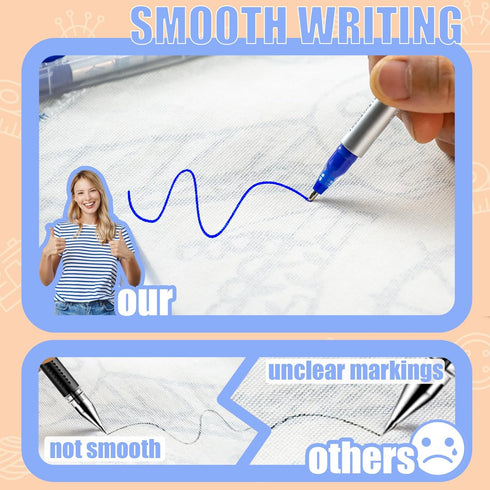 Heat Erasable Fabric Marking Pens Set | 11Pcs 3 Colors | Increase Ink Capacity & Writes Smooth | Sewing Quilting Supplies, Sewing Gifts...