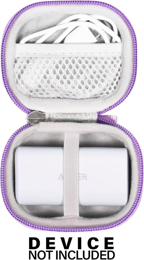 CaseSack Case for Anker Portable Charger with Built-in Lightning Connector (Purple)...