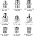 SAGUD 9pcs Airbrush Adapter Set Air Brush Fitting Connector Kit Airbrush Accessories for Mini Air Compressor and Air Hose Supplies...