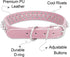 Dog Collars for Medium Dogs with Leash, Epesiri Spiked Dog Collar for Large Dogs, Girl Pink Dog Collar, Studded Rivet Pit Bull Leather Dog Collar ...