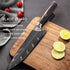 Chef Knife, Professional 8 Inch Kitchen Knife, High Carbon German Steel Ultra Sharp Knife with Ergonomic Handle, Japanese Chef's Knife Suit for Co...