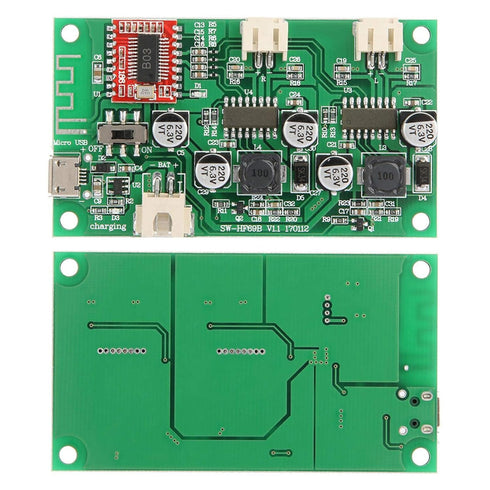 DC 5V/3.7V Lithium Battery Dual Channel 2x6W Micro USB Port Bluetooth Amplifier Board for Building Electronics Projects...