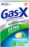 Gas-X Extra Strength Chewable Gas Relief Tablets with Simethicone 125 mg, Peppermint Creme - 18 Count...