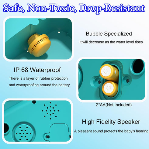 Baby Bath Toys - Dinosaur Automatic Bath Bubble Machine,Bathtub Bubble Maker with Music,Bathtime Shower Bathtub Toys for Toddlers,Birthday Gifts f...