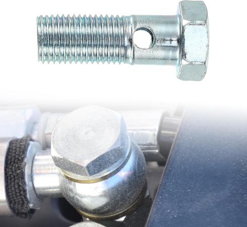 X AUTOHAUX 2 Set Universal Auto Banjo Bolt Brake Fitting Adapter Kit M12 x 1.25 Brake Line Thread Bolt with Washers...