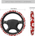 Delerain Hibiscus Flowers Steering Wheel Covers, Anti Slip Elasticity Car Accessories Steering Wheel Protector Universal 15 Inch for Women Man...