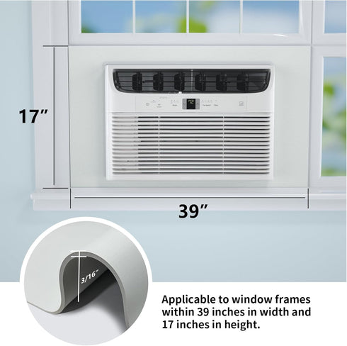 Window Air Conditioner,Side Insulated Foam Panel SBR001WHITE, Summer/Winter Heat and Draft Insulating,Two-Piece Panels Window Seal SBR (WHITE)...