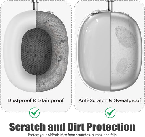 ?3 in 1? Case Cover for AirPods Max Headphones, Anti-Scratch Sweat-Proof Ear Pad Covers/Ear Cups Cover/Headband Cover Protectorfor Apple AirPods M...