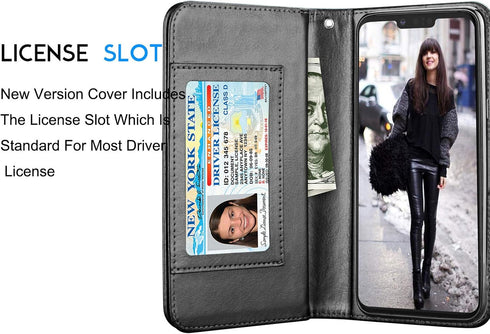 Tekcoo Wallet Case for LG G8 / LG G8 ThinQ 2019, Luxury ID Cash Credit Card Slots Holder PU Leather Carrying Purse Folio Flip Cover Cases [Detacha...