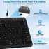Bluetooth Keyboard, Ultra-Slim Wireless Keyboard for iPad, Rechargeable Ergonomic Computer Keyboard for iOS, Android, Windows PC Tablets Phone, Bl...