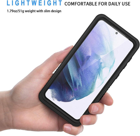 Lanhiem for Samsung Galaxy S21 Case, IP68 Waterproof Dustproof Case with Built-in Screen Protector, Rugged Full Body Shockproof Protective Phone C...