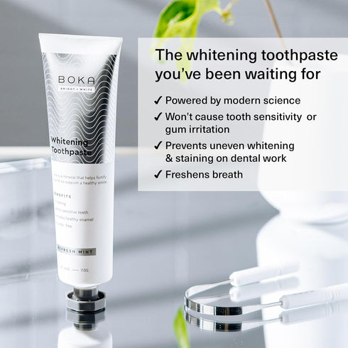 Boka Fluoride Free Toothpaste - Nano Hydroxyapatite, Remineralizing, Sensitive Teeth, Whitening - Dentist Recommended for Adult, Kids Oral Care - ...