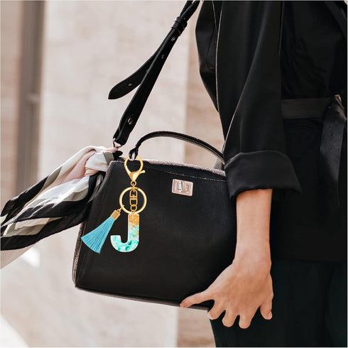 Alphabet Initial Letter Keychain for Women gift To Little Girls Tassel Butterfly Pendant Key Ring for Backpack...