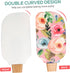 Luxshiny Silicone Scraper Spatula, 2pcs Wooden Handle Rubber Spatula Flower Pattern Mixing Scraper Cream Butter Spatula Non-stick Kitchen Utensils...