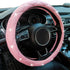 Xizopucy Pink Steering Wheel Cover, Diamond Leather Bling Steering Wheel Cover, Anti-Slip Steering Wheel Protector with Crystal Rhinestones for Wo...
