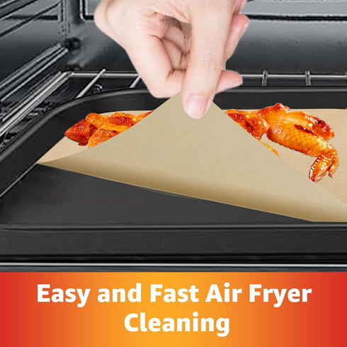 9 x11 inch Air Fryer Parchment Paper Squares, 100 Sheets Unbleached Pre-Cut Baking Disposable Paper Liner for Cuisinart Non-Stick Air Fryer Toaste...