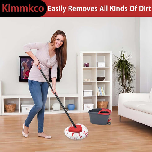 3 Pack Spin Mop Heads Replacement - 40% More Cleaning Power, Spin Mop Replace Refills Compatible with O Cedar Easy Wring 1-Tank System, Deep Clean...