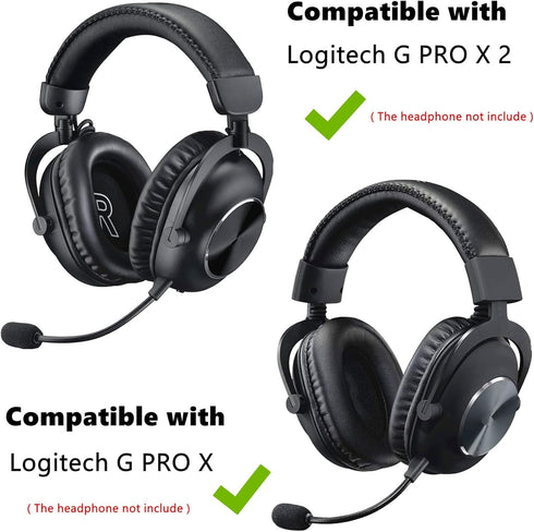 TaiZiChangQin Upgrade Ear Pads Ear Cushions Mic Foam Kit Replacement Compatible with Logitech G Pro X G Pro X 2 Headphone Cooling Gel Earpads...