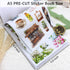 A5 Pre-cut Journal Sticker Book for Journaling, Dual Materials, Women House 20 Unique Junk Journal Stickers Paper Sheets for Scrapbooking Supplies...