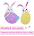 Set of 6 Easter Bunny Yard Stakes - Easter Garden Decorations with Easter Eggs and Carrot - Easter Hunt Signs Decor for Front Door, Garden, Patio,...