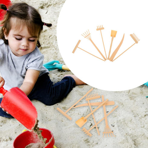6Pcs Mini Zen Garden Tools, Zen Sand Tray Tools, Zen Garden Rake, DIY Rock Zen Garden Kit Sets, Mini Zen for Man Women Bamboo Rakes Holder Brusher...