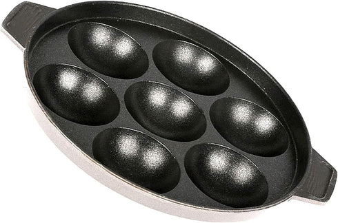 D&Y Aluminium Non Stick Cookware Gas Stove Compatible Appam Patra Paniyarakkal Appam Pan Appa Chetty Paniyaram Pan with Lid Pancake Pop Maker Tako...