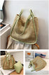 Women Faux Straw Bag Weave Tote Bag Summer Beach Bag Shoulder Bag Top Handle Bag Handbag 2 Pcs Set...
