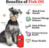 Fish Oil for Dogs - Healthy Skin & Coat, Salmon, Pollock, All Natural Supplement for Pets, Itching Scratching Allergy & Inflammation Defense, Omeg...