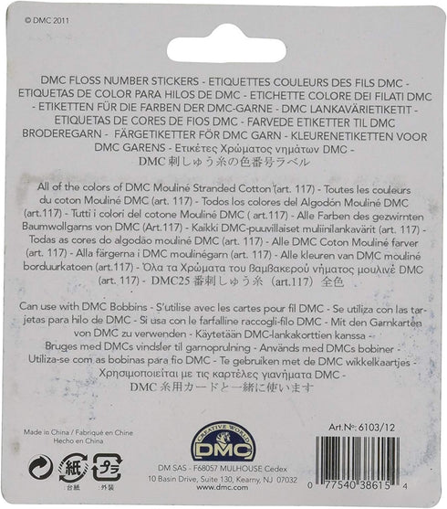 DMC 6103 Floss Number Stickers, 630-Stickers (3 Pack)...