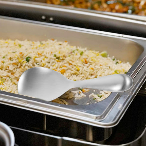 Rice Paddle Spoon Stainless Steel: 2pcs Non Stick Rice Spoon Scooper Spatula Rice Cooker Spoon Serving Spoon Rice Spatula for Rice...