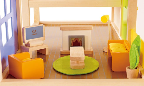 Hape Wooden Doll House Furniture Media Room Set...