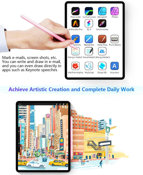 Stylus Pen for iPad with Magnetic Wireless Charging, Same as Apple Pencil, iPad Pencil 2nd Generation Compatible with iPad Pro 11 in 1/2/3/4, iPad...