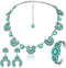 3 Pcs Turquoise Jewelry for Women Turquoise Jewelry Set Silver Bohemian Turquoise Jewelry Necklace Western Jewelry Vintage Turquoise Dangle Earrin...