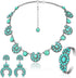 3 Pcs Turquoise Jewelry for Women Turquoise Jewelry Set Silver Bohemian Turquoise Jewelry Necklace Western Jewelry Vintage Turquoise Dangle Earrin...