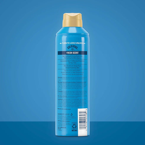 Gold Bond No Mess Talc-Free Foot Powder Spray, 7 oz., Fresh Scent, With a Triple Action Formula...