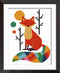 Stitchmelody Stamped Cross Stitch Kits,11CT Printed Pattern Embroidery Kit,DIY Needlework Set-Smart Color Fox 28cm×38cm...