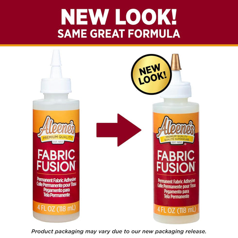 Aleene's Fabric Fusion Glue, Permanent Adhesive 4 fl. Oz. Clear Washable Fabric Glue for Clothes, Patches, Denim, Polyester, Cotton, Flannel, Drie...