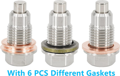 1PC M12x1.25 Stainless Steel Magnetic Engine Oil Drain Plug Fit Most of Models of Toyota Lexus Nissan Infiniti, Select Model Replace 90341-12012, ...