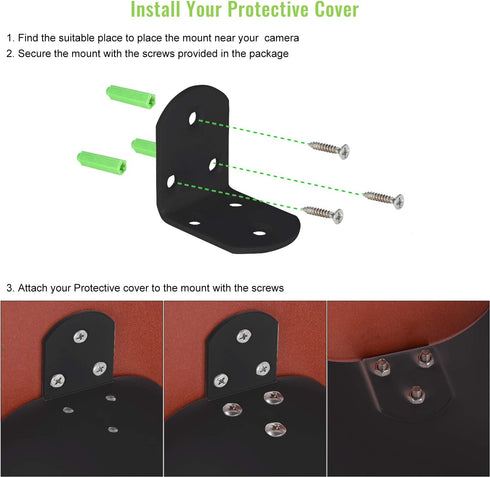 Uogw Sun Rain Shade Camera Cover Shield Works for Blink XT,XT2,(3rd Gen) XT3,XT4 (4th Gen),Arlo,Arlo Pro,WyzeCam,Nest,Ring,Protective Roof for Out...